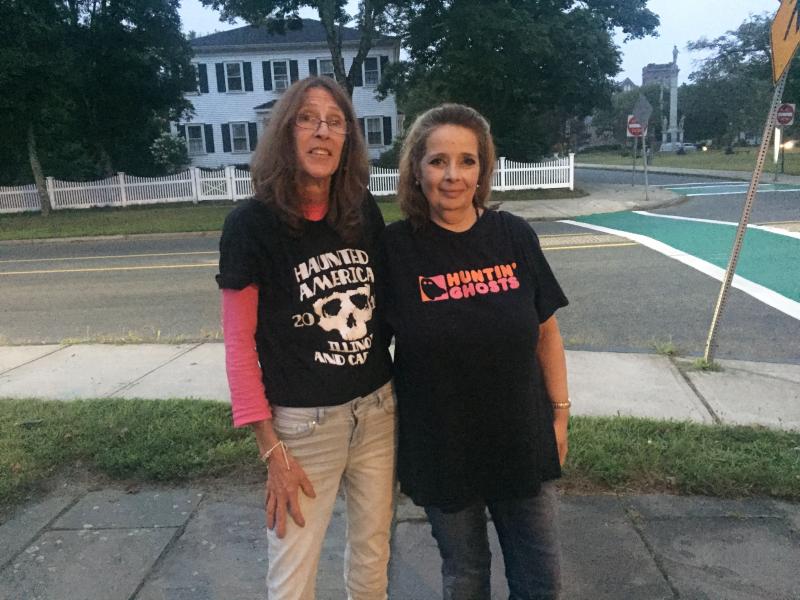 Kerry Green (left) and Wendy Patterson have attended hundreds of ghost hunting events and came prepared with their own equipment. BY LYDIA GOERNER
