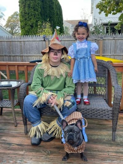 Ty-Rell, Marielle and Duke Murdock as the Scarecrow, Dorothy and Toto. Photo courtesy: Kayla Murdock