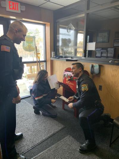 Wareham Police Association sets up a mail box for kids to send letters to Santa. Source: Wareham Police Department