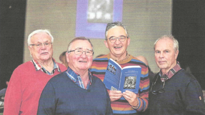 Wiegandt, third from left, with former soccer stars from his local team in Germany. Photo by Michael Dahlke
