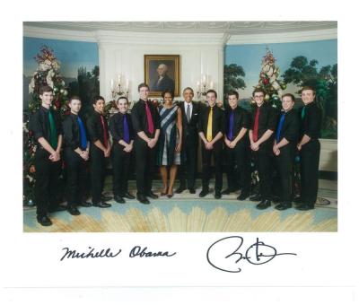 While in college and part of the Doo Wop Shop, Carboni had an opportunity to perform for former President Barrack Obama and First Lady Michelle Obama. Source: Peter Carboni