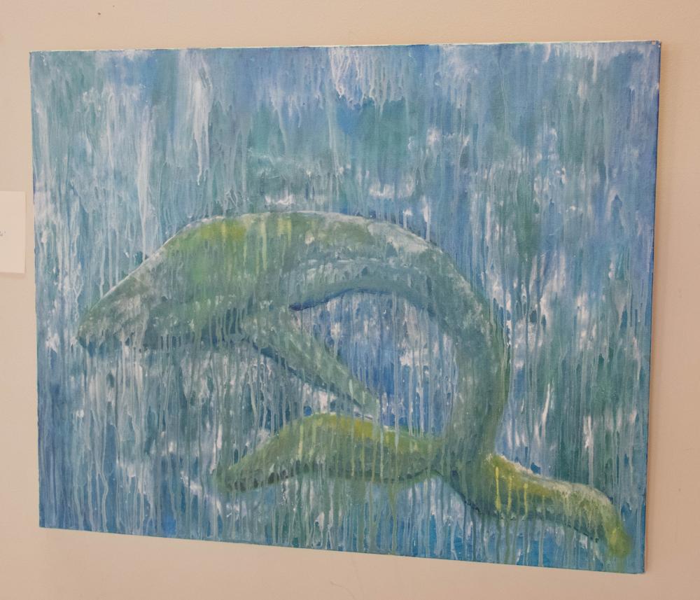 A whale painting made by Dan Meiggs. none