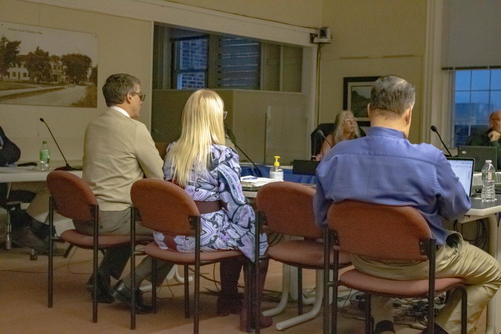 Dan Sylvestre, Sara Russo and Scott Paladino at the Thursday, April 2 meeting. Photo by Brandy Muz
