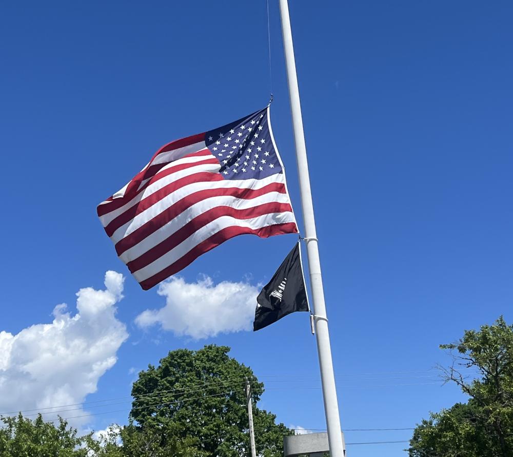 The American Flag outside of Town Hall. Photo by Brandy Muz