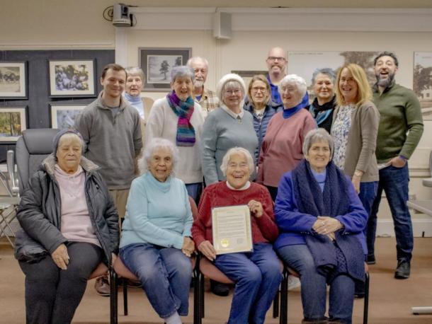 Friends of the Wareham Free Library and the Wareham Select Board all bound together. Photo by Brandy Muz