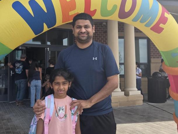 Second grader Navya Patel's favorite sport is soccer, and she's looking forward to playing games in physical education this year. Photo by Tanvi Kulkarni