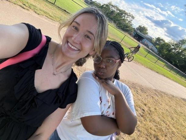 Taylor Bulis and her "Little Sister," Brielle. Source: Taylor Bulis
