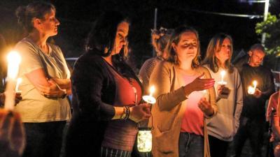 Nadolny's friends, family members and past classmates from Middleboro High School were present at the vigil.