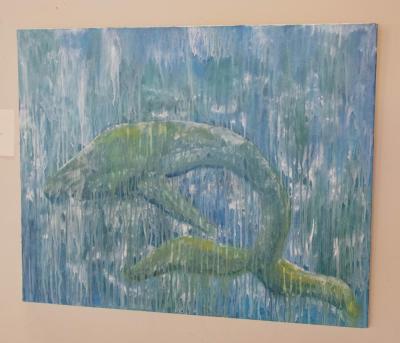 A whale painting made by Dan Meiggs. none