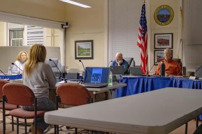 Deanna Semple speaks with the committee.