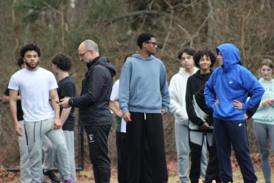 Head Coach Chris Gardner directs his team. 