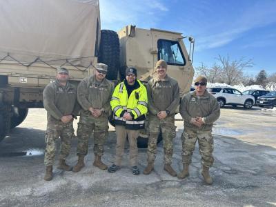 National Guardsmen who showed up and out for Wareham.