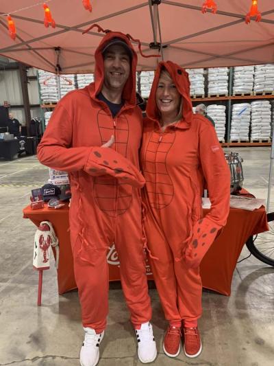 Mark Susko, left, and Jenny Norton dressed up as lobsters for Chowdah Fest on Saturday, March 14. Photos by Michael Patrick Welch.