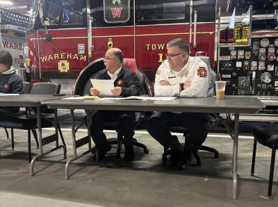 Acting Chief Mark Rogers and Assistant Chief Patrick Haksell at the Tuesday, March 10 Board of Engineers meeting. Photo by Brandy Muz