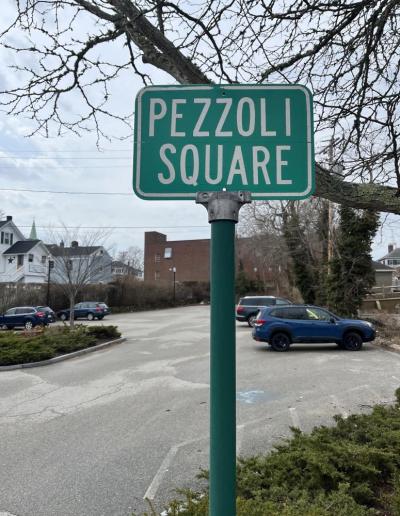 Pizzoli Square, one of many public parking spots Slavin says could help businesses. Photo by Brandy Muz