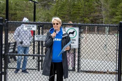 Hilary Green blesses the dog park and its visitors. 