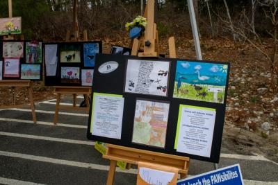 Dog-themed art, poems and essays were on display during the event. 