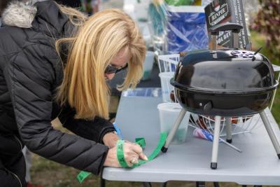 50/50 raffles ranged from grills to Dunkin baskets.