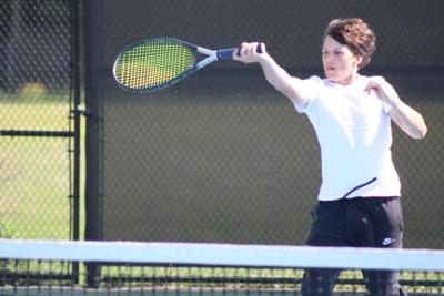 Brett Brophy has his eye on the ball.
