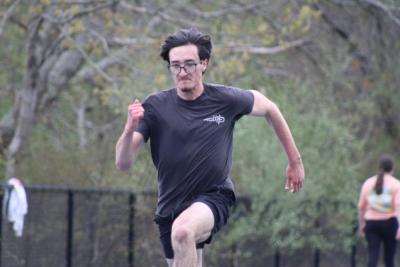 Ryland Potter sprints. 