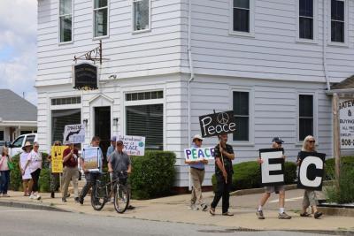 People during the peace walk