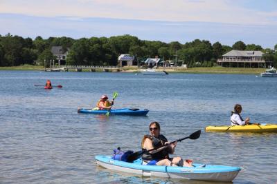 Players paddle