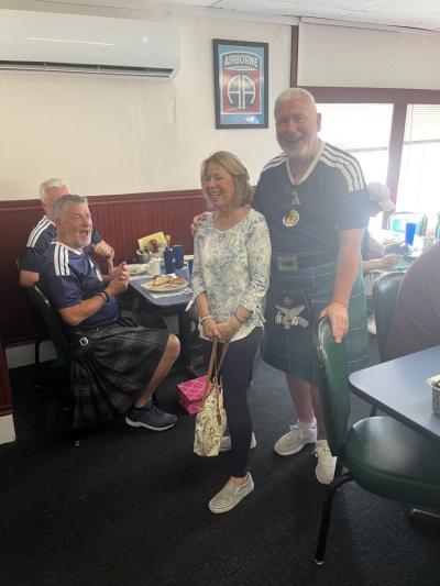 Gina Hemond and the Scotland fans
