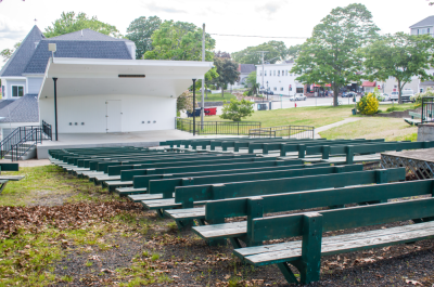 The old plank benches -- as they looked when Wareham learned that grant money would fund accessibility improvements. File photo.