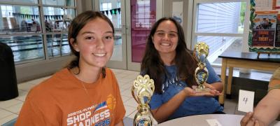 Sisters and winners: Ava, left, and Kailyn Ostiquy, right.