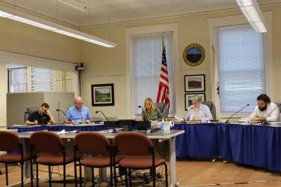 Wareham's Select Board meets on Tuesday, Aug. 4. Photo by Nick Mossman