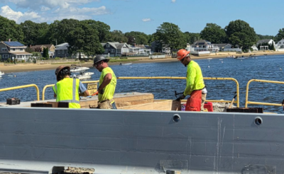 The bridge repair work on Route 6 is set to fully resume following a pause in July. Photos by Tanvi Kulkarni