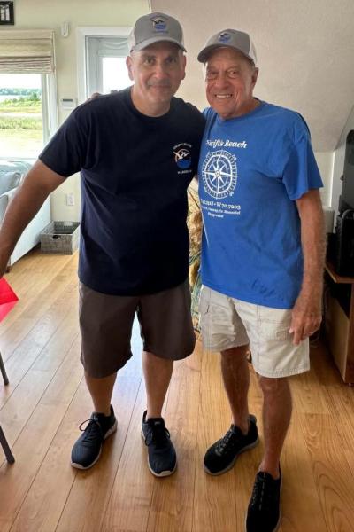 Tom Pilleri, right, with long-time assisting volunteer Joe Frassica.