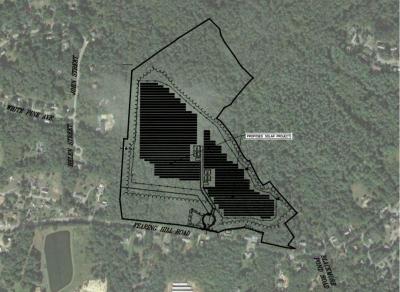 A 2021 map of the proposed Fearing Hill solar farm. File photo
