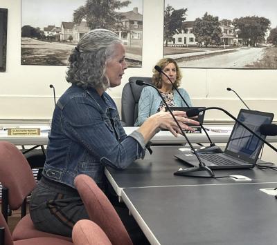 Superintendent Amy Hartley-Matteson presented her school-improvement plan to the School Committee.