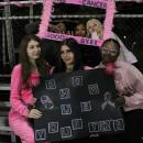 Lyanna Bria, Raeyenna Pina, Alyson Lagasse, Mackenzie Andrews, Alyssa Andrade and Jahzara Lima all pose together with their signs.