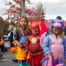 From left: Nora, 7, Lucas, 4, and Elise, 4, were some of the last trunk-or-treaters to head home. none