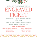 Meaningful Holiday Gift: Engraved Pickets for Leonard C. Lopes Memorial Park