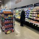Shoppers in the aisles of Shaw's preparing for the storm. Photos by Brandy Muz 