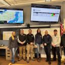 Dooner arrived to the center in the middle of the storm. 