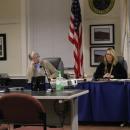 Chair Judith Whiteside and member Sarah Corbitt at the Tuesday, Feb. 17 meeting. Photo by Brandy Muz