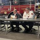 Acting Chief Mark Rogers and Assistant Chief Patrick Haksell at the Tuesday, March 10 Board of Engineers meeting. Photo by Brandy Muz