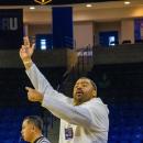 Head Coach Steve Faniel directs his players.