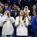 Constant cheers from the fans.