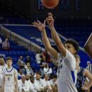 A free-throw shot sees Aaron Cote getting the Vikings a point.