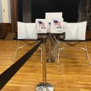 Empty voting booths in Town Hall following the election. Photo by Brandy Muz