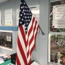 American Flag in the ROTC classroom. Photo source: Matt Stanton