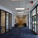 Inside the front doors