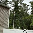 Fire burns on the utility pole. Source: Laura Taylor