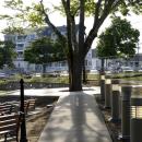 Approaching the bandshell from Union Street, visitors will be greeted with a new path and solar-sensitive lights. Photo by Patrick Lester