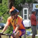A Pan-Mass Challenge biker rides through Wareham during the 2025 fundraiser. Photo by Brandy Muz